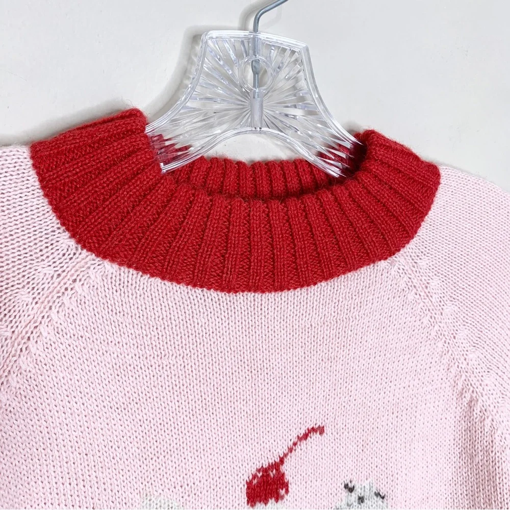 Rachel Antonoff Banana Split Alpaca Wool Blend Sweater (Sz S) Light Pink